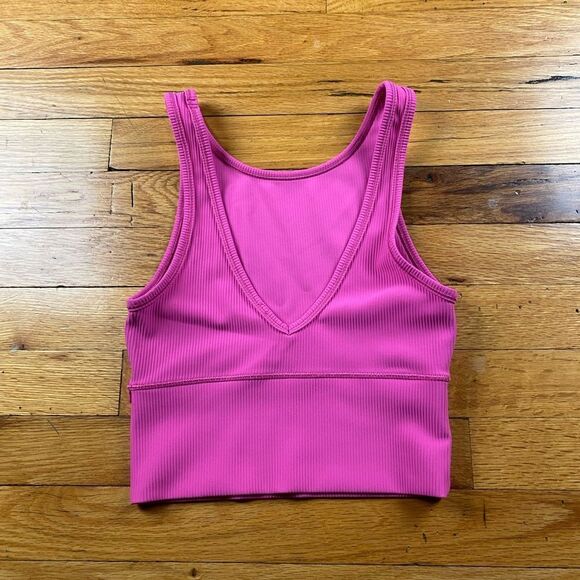 Lululemon Power Pivot Tank Top *Rib Color Sonic Pink Size 2 - Picture 5 of 8